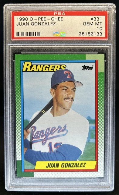 1990 O-Pee-Chee Juan Gonzalez Rookie RC #331 Rangers PSA 10 GEM MINT