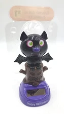 Solar Powered Dancing Toy New - HALLOWEEN - Bat On Tree Stump