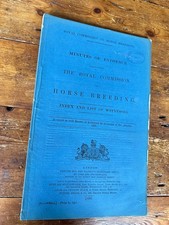 Parliamentary Papers/Minutes/Evidence/The Royal Commission/Horse Breeding 1890