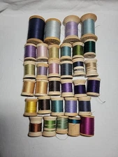 Vintage Belding Corticelli Thread Lot Of 32 wooden spools