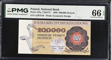 Poland 200000 Zlotych 1989 P 155 a Gem UNC PMG 66 EPQ