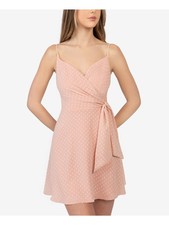 B DARLIN Womens Spaghetti Strap Mini Evening Fit + Flare Dress