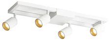 Shura - Square 4-Light White Integrated LED Ceiling Light w/Rotatable Heads, ...