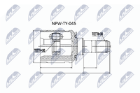 NTY Gelenksatz, Antriebswelle NPW-TY-045 FüR Toyota