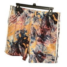 Adidas Originals AOP Swim Shorts Mens Large Multicolor Tropical Palm Trunks NEW