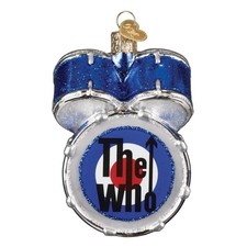 Old World Christmas The Who Drum Set Glass Tree Ornament with FREE Box
