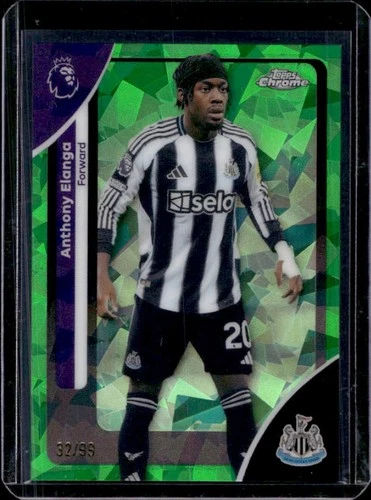 2026 Topps Chrome Sapphire Premier League Anthony Elanga Green Refractor #/99