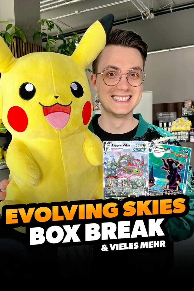 Evolving Skies Break! Pokemon Auktionen ab 1€! Booster Breaks & viel mehr!