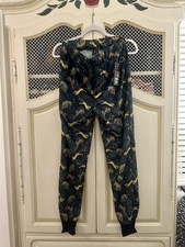 NWT Ed Hardy Men  s Tiger Leaf Print Loungewear Pants Pockets Medium Soft   