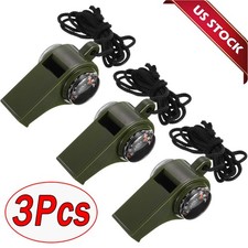 3 Pack Very Loud Keychain Whistle for Survival, Sports, Hiking, Outdoor Activity