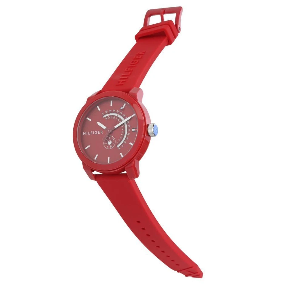 Tommy Hilfiger 44mm Quartz Day & Date Silicone Strap Watch - Image 2 of 3