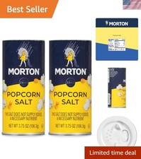 All Natural Popcorn Salt 3.75 oz 2-Pack - Perfect Seasoning for Gourmet Flavors