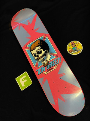 SUPER RARE Tom Green VINTAGE Pink Skull Birdhouse Skateboard Deck