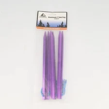 Liberty Mountain Aluminum Tent Pegs Stakes 9" Pack of 6 Purple