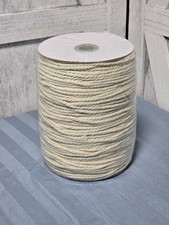 4mm Macrame Cord 328yd Spool - Natural Cotton 3 Strands Twisted -New
