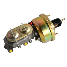 Street Rod Truck Zinc Golden 7" Power Brake Booster with 1" Master Cylinder Kit
