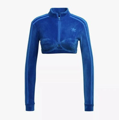 Adidas Originals x Jeremy Scott Women's Crop Track Top Blue H50965