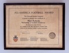 All-American Football Award Framed VERY RARE! Hal Bedsole 1962 USC Signed + — photo 1