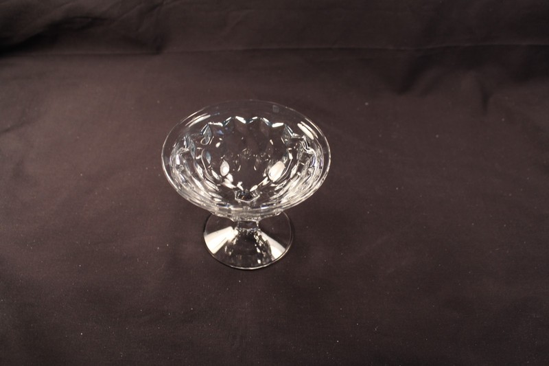 Fostoria American Clear Glass Low Sherbet Flared 3 1/4" Set of 4 Cube Motif