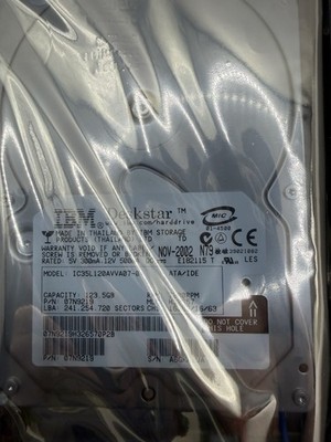 IBM Deskstar IC35L120AVVA07-0 07 N9219 123.5GB 7200RPM 3.5'' Internal Hard Drive