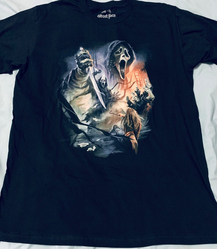 CAVITY COLORS GHOST FACE SCREAM SHIRT XL HORROR MOVIE FILM SHOW SERIES SLASHER