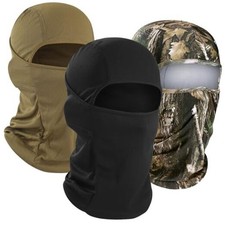 3 Pieces Balaclava Face Mask of Men - Ski Mask, One Size Black Brown Tree Camo
