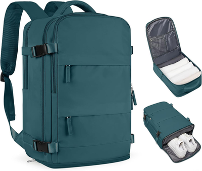 best laptop backpack airplane travel Taygeer for Men, Approved Travel Backpack Laptop compartment x 2 (suitable for 13 tablet and 15.6 laptop respectively) LIGHT FLIGHT Travel Laptop Backpack