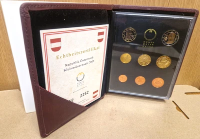 FITZ Österreich Münze Original Kleinmünzensatz 2002 Euro Wien Proof PP µFIM6012 - Bild 1 von 2