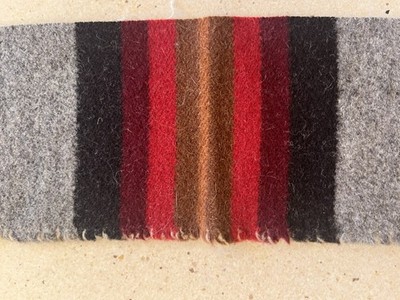 Pendleton Wool Remnant , Grey , Red, Black Reversible 4  X 17 