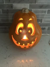 VTG Paper Magic Group 1998 Halloween Foam Blow Mold Light Up Jack-o-Lantern NUC!