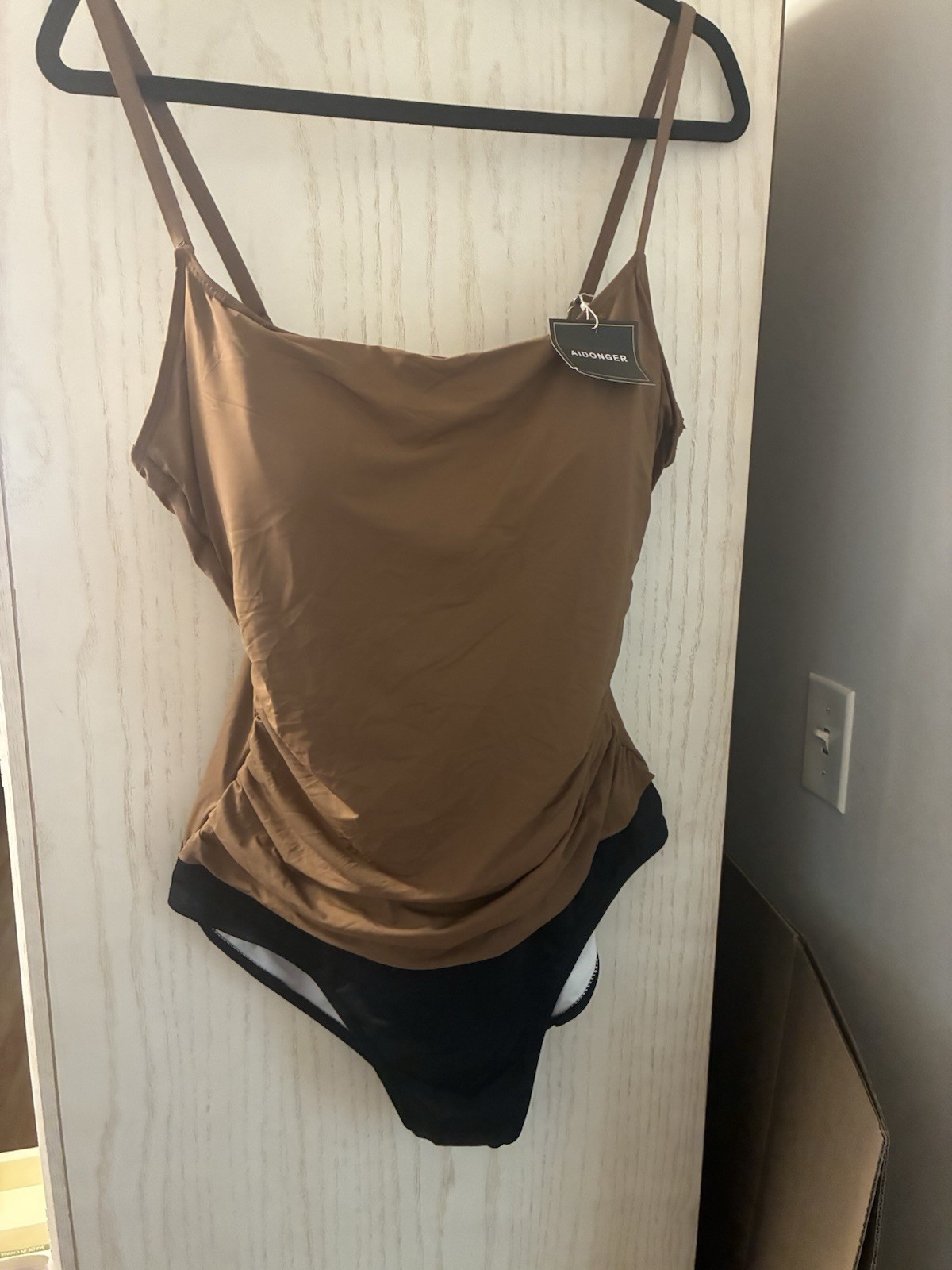 Women’s One Piece Swimsuit/ Brand New With Tag/ XL/ Brown Black