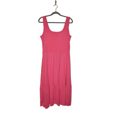 J JASON WU NEW $59 Knit Midi Dress w/ Shirred Hem Detail Fuchsia Medium