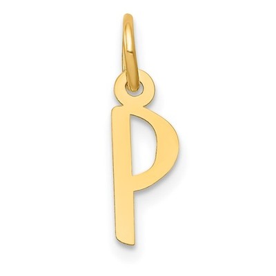 Herren Damen Buchstabe P Anhänger Charm Motiv 14k Gelbgold 1 Millimeter 1