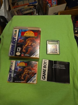 Complete CIB Nintendo Game Boy Color The Lion King Simba s Mighty Adventure 