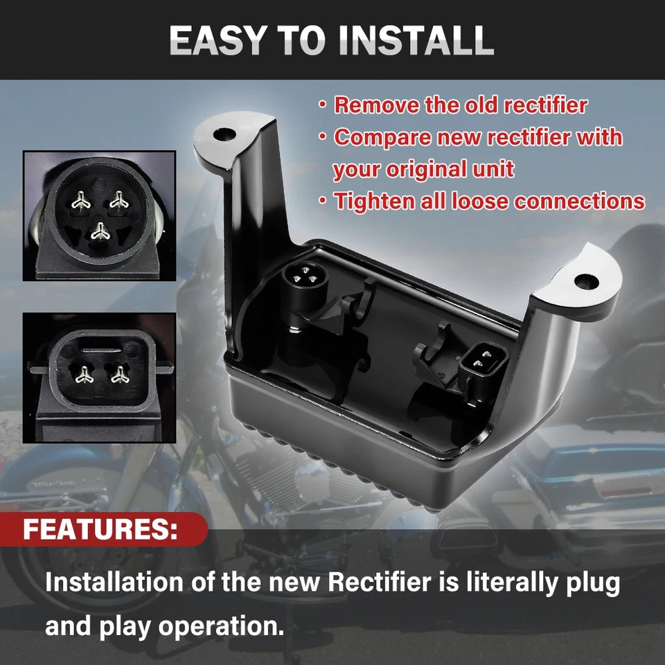 Regulador de voltaje para Harley Davidson Electra Glide Ultra Classic 2006-2008 Foto 3 de 4