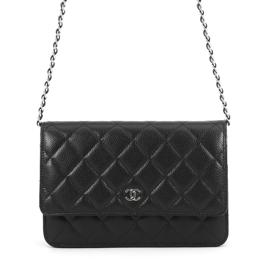 Chanel — CHANEL Matelasse Chain wallet Calfskin Black AP0250
