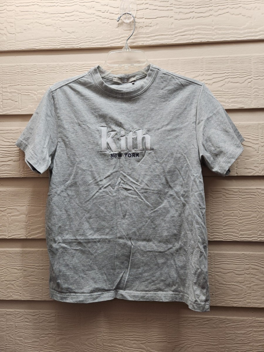 Kith New York Embroidered Chest Logo T-Shirt XS Gray | eBay