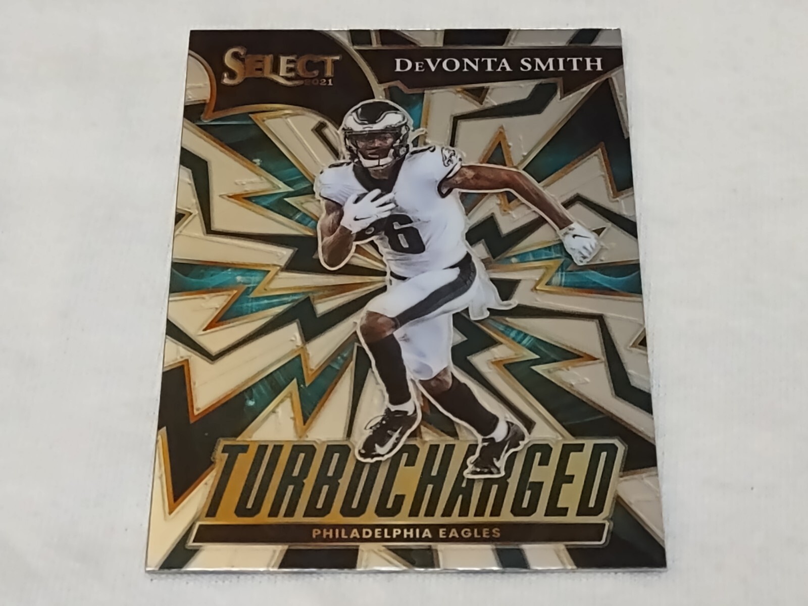 DeVonta Smith 2021 Panini Select Turbocharged #TUR-11 Rookie Insert Eagles