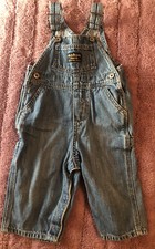 Vintage Osh Kosh Classic Denim Overalls - 9 month
