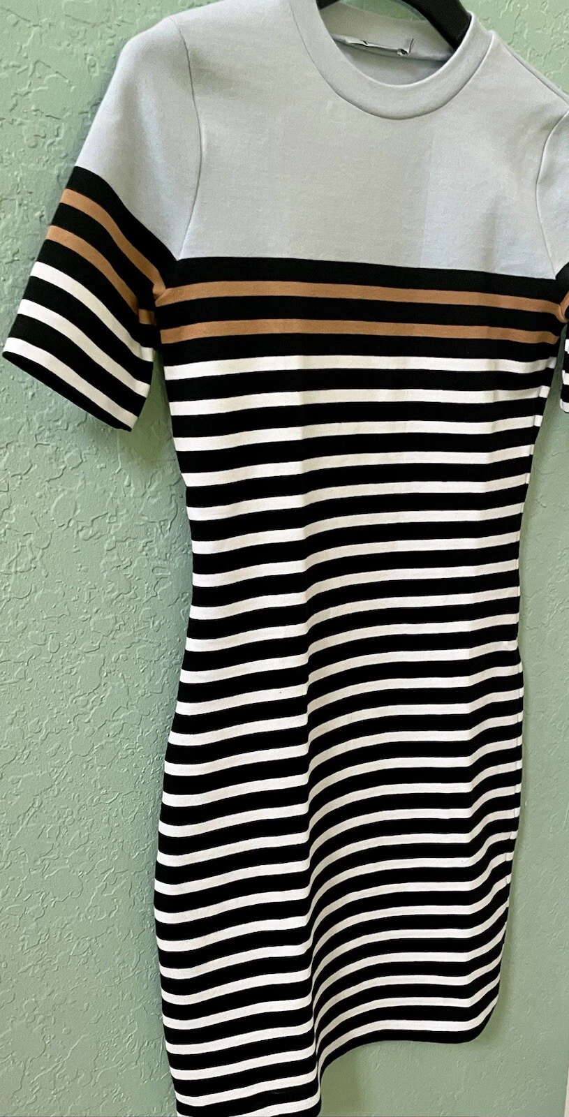 Abito T Alexander Wang a righe manica corta cotone elasticizzato Taglia S