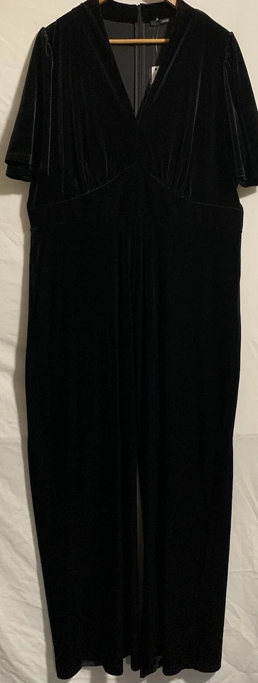 George black velvet V-neck jumpsuit size 22 - Image 2 of 4