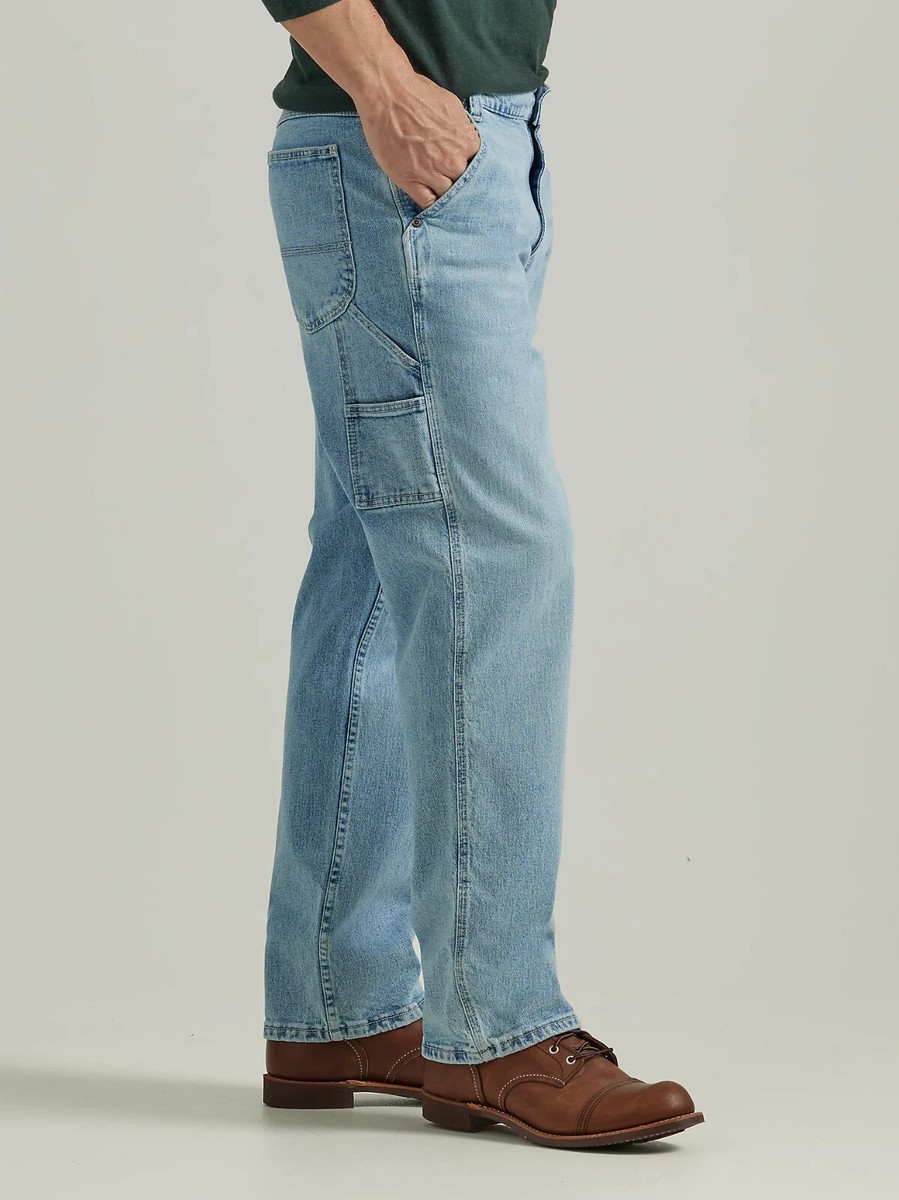 Lee Cooper Werkkleding Veiligheid Carpenter Stretch Denim Jeans Werkbroek, Lichtblauw, 32W/31R