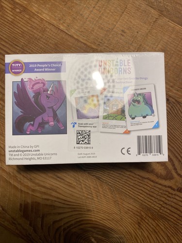 TeeTurtle TEE3678UUBSG1 Unstable Unicorns Card Game, SEALED - 第 2/3 張圖片