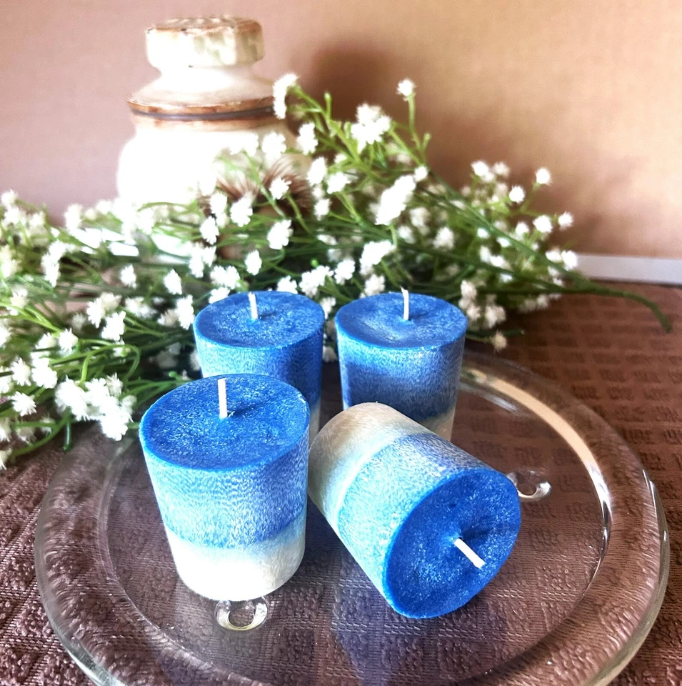  Votivos de cera natural para pastel de queso de arándanos - sin perfume disponible - vegano -  Foto 2 de 4