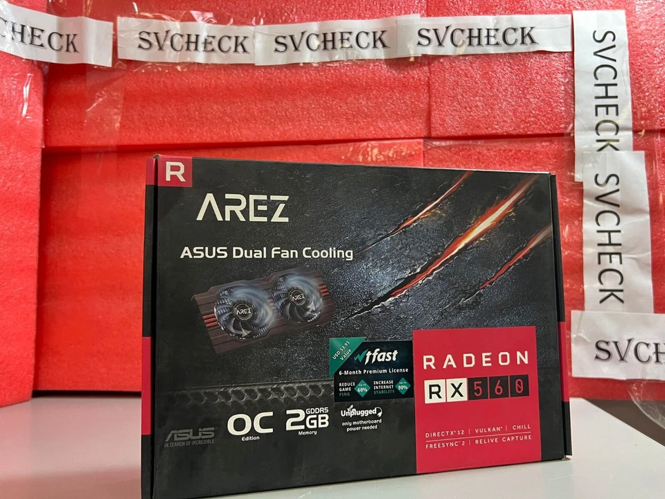 ASUS  90YV0AHC-M0NA00 Radeon RX 560 Arez OC EVO 2GB GDDR5 Graphics Card - Image 2 of 4