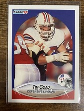 1990 Fleer #318 Tim Goad RC New England Patriots