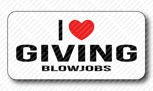 I LOVE HEART GIVING BLOWJOBS Gag Gay Joke Hard Hat Helmet Toolbox
