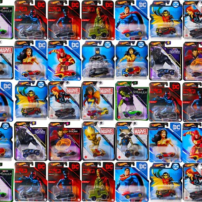#ad HOT WHEELS CHARACTER CARS BATMAN SUPERMAN GROOT MARVEL DC Pick amp; choose $3.94