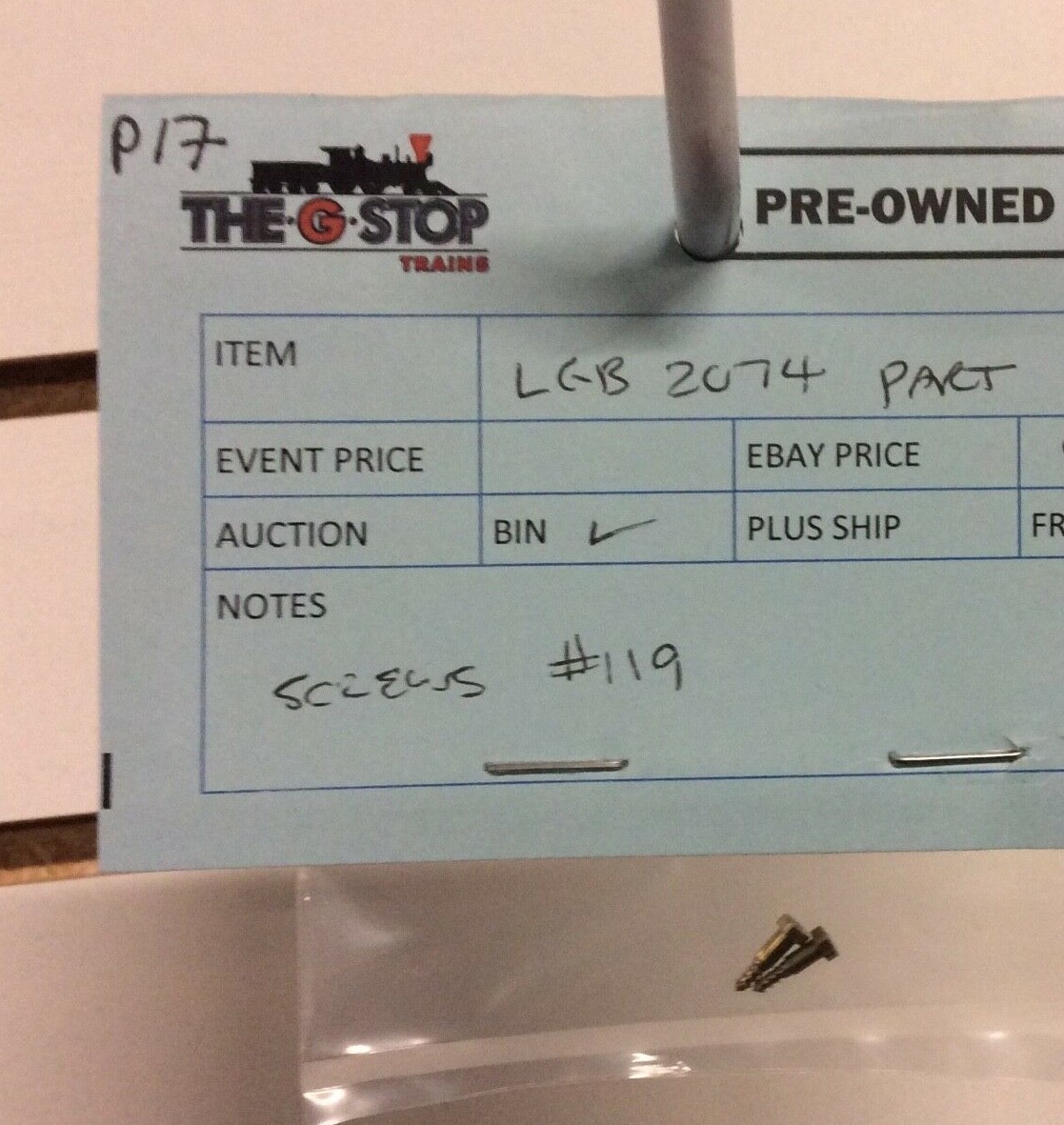 LGB 2074 PART #119 SCREWS - G SCALE TRAIN PARTS - P17 | eBay