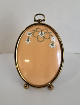 Vintage Style CARR 644 Gold Oval Metal Photo Picture Frame 3'' x 4'' NEW Old Stock